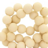 Acrylic beads 8mm round Matt Almond beige